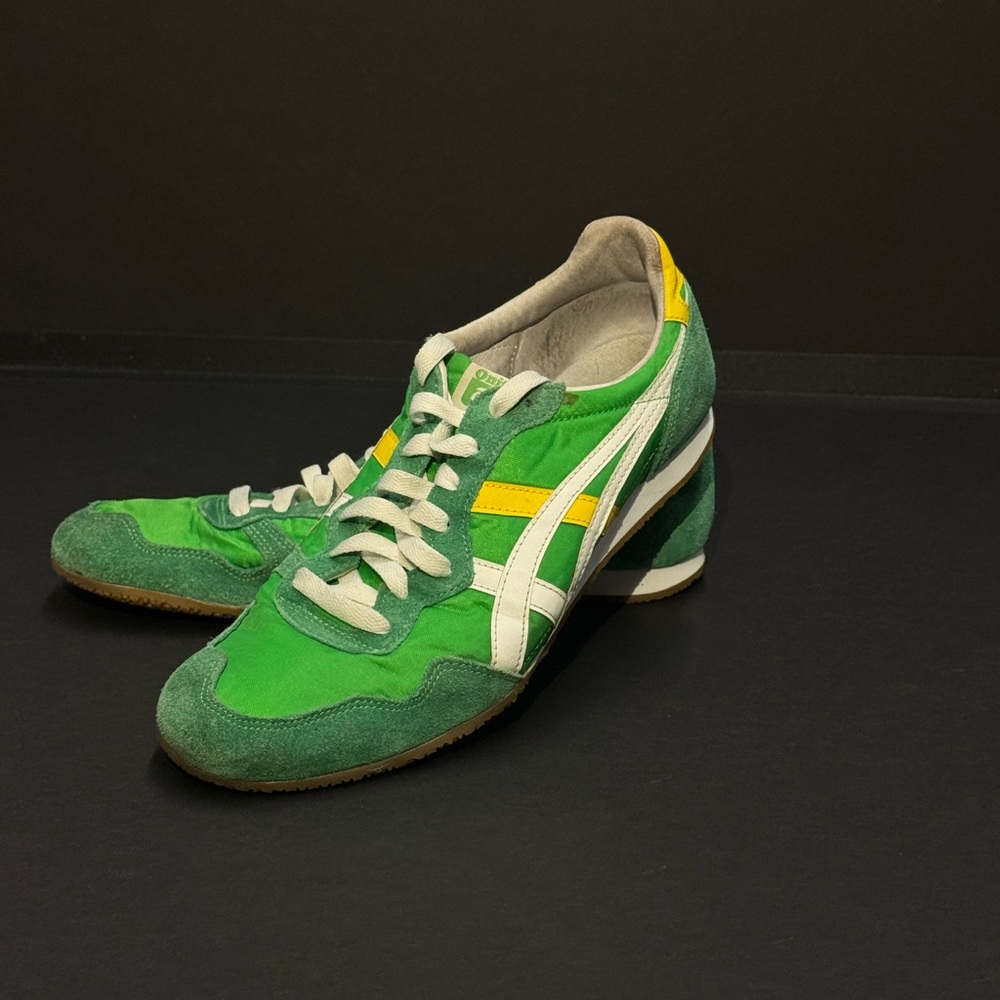Onitsuka Tiger Serrano by ASICS Green / White Men’s Sneaker Size 9.5